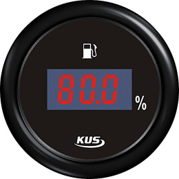 Указатель уровня топлива цифровой 0-190 Ом черн/черн (BB) KUS (KY22001)